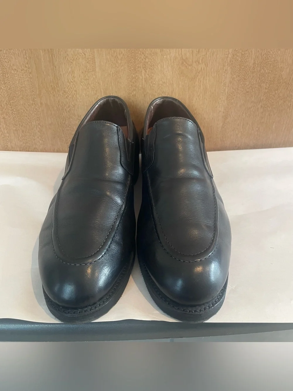 ALLEN EDMONDS Road Warriors 3890 Mens Size US 10.5 D Black Loafers Slip On Shoes